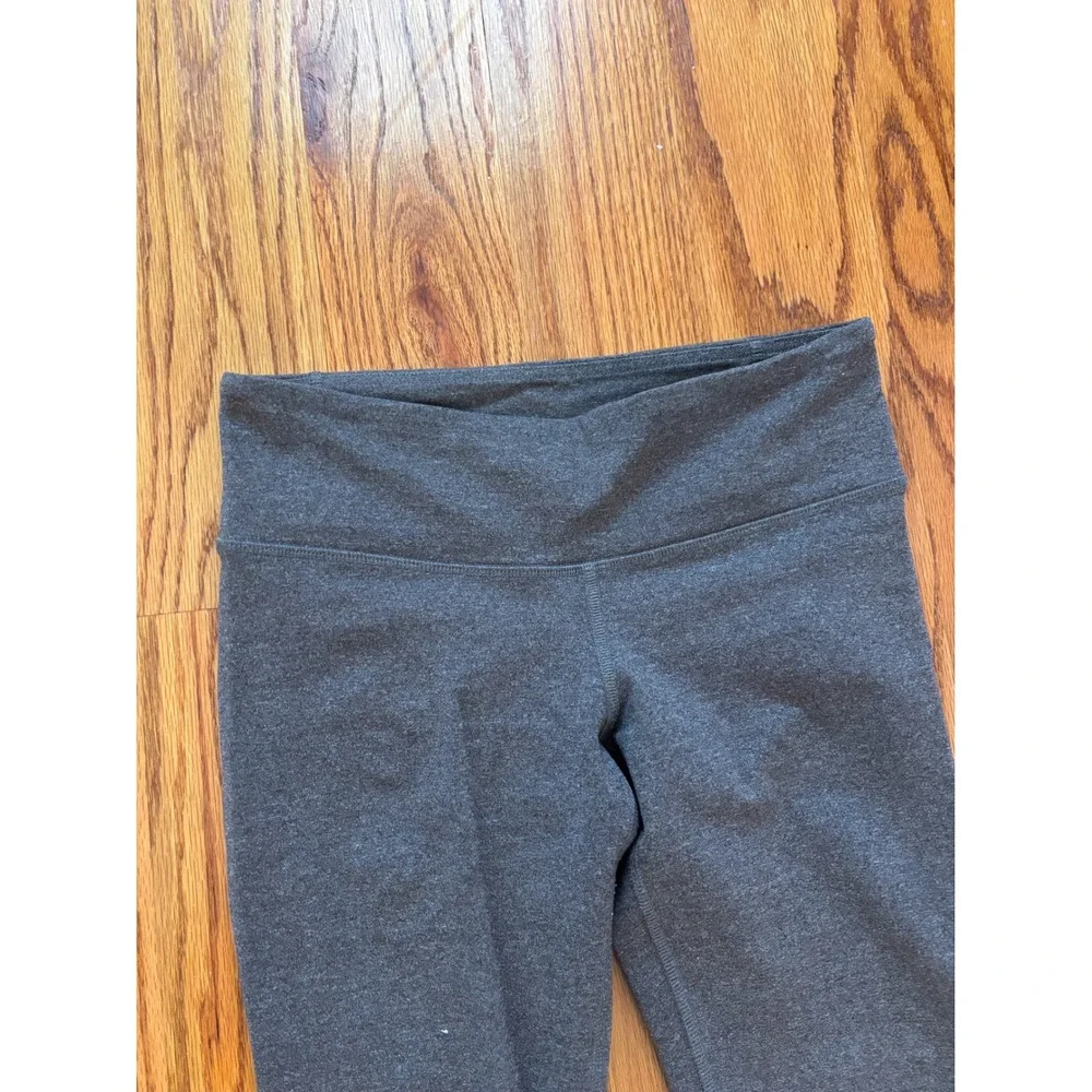 Alo Yoga Heathered Charcoal Gray High Waist Flare Leggings Bell‎ Bottom Pants XS